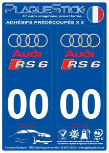 Audi "RS 6" PlaqueStick