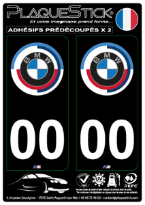 BMW "Motorsport" Fond noir PlaqueStick