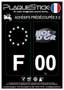 Bol d'Or "Moto" Fond noir PlaqueStick