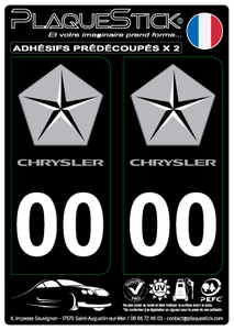 Chrysler "Fond noir" PlaqueStick