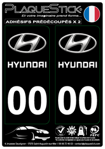 Hyundai "Fond noir" PlaqueStick