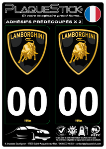 Lamborghini "Fond noir" PlaqueStick