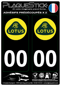 Lotus "2019" Fond noir PlaqueStick