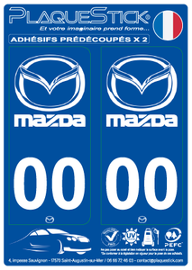 Mazda "Blanc" PlaqueStick