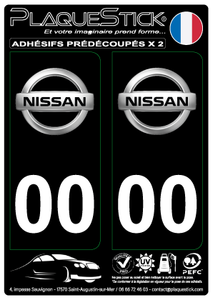 Nissan "Fond noir" PlaqueStick