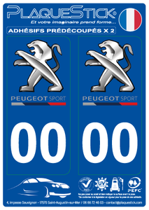 Peugeot "Sport" PlaqueStick