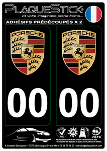 Porsche "Fond noir" PlaqueStick