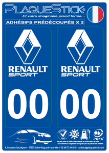 Renault "Sport" 2015 PlaqueStick